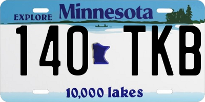 MN license plate 140TKB