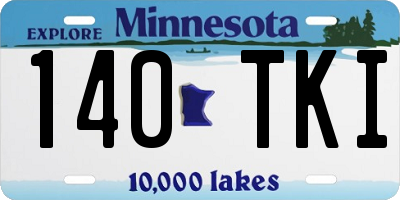 MN license plate 140TKI