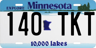 MN license plate 140TKT