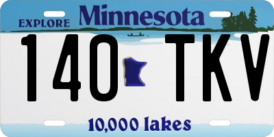 MN license plate 140TKV