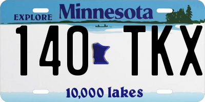 MN license plate 140TKX