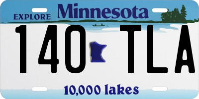 MN license plate 140TLA
