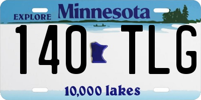 MN license plate 140TLG