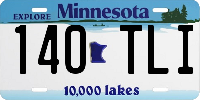 MN license plate 140TLI