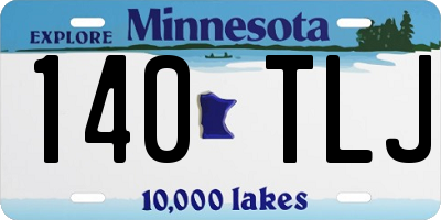 MN license plate 140TLJ