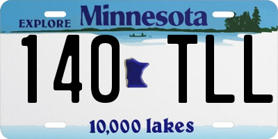 MN license plate 140TLL
