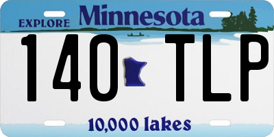 MN license plate 140TLP