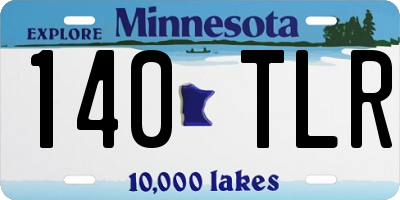 MN license plate 140TLR