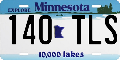 MN license plate 140TLS