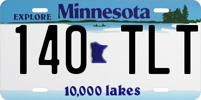 MN license plate 140TLT