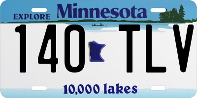 MN license plate 140TLV