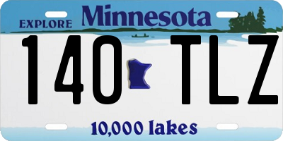 MN license plate 140TLZ