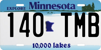 MN license plate 140TMB