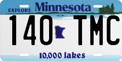 MN license plate 140TMC