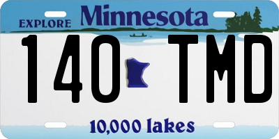 MN license plate 140TMD
