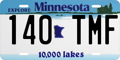 MN license plate 140TMF