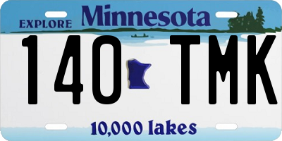 MN license plate 140TMK