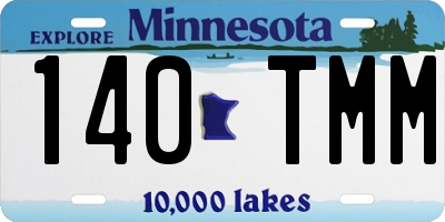 MN license plate 140TMM