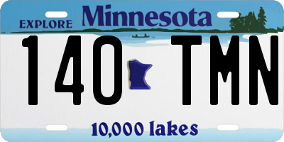 MN license plate 140TMN
