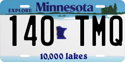 MN license plate 140TMQ