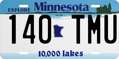 MN license plate 140TMU