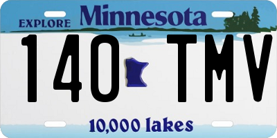 MN license plate 140TMV