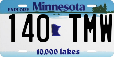 MN license plate 140TMW