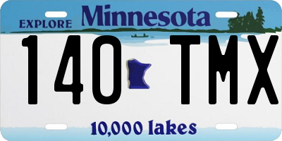 MN license plate 140TMX