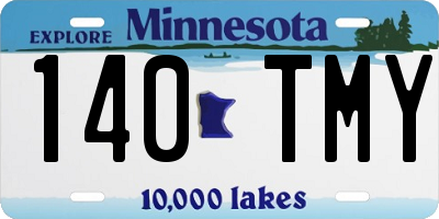 MN license plate 140TMY