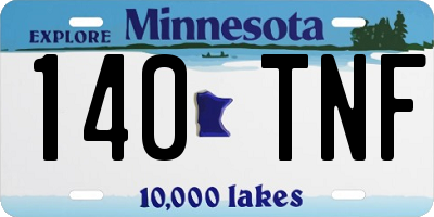 MN license plate 140TNF