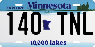 MN license plate 140TNL