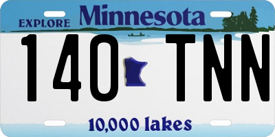 MN license plate 140TNN