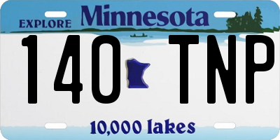 MN license plate 140TNP