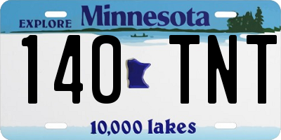 MN license plate 140TNT