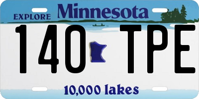 MN license plate 140TPE