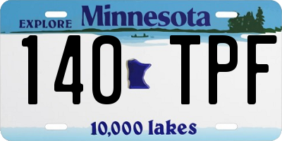 MN license plate 140TPF