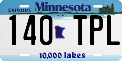 MN license plate 140TPL