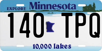 MN license plate 140TPQ