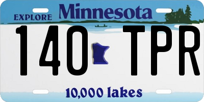 MN license plate 140TPR