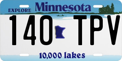 MN license plate 140TPV