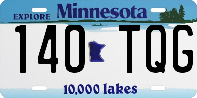 MN license plate 140TQG