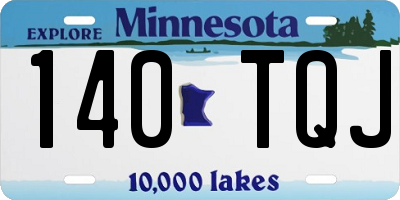MN license plate 140TQJ