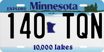 MN license plate 140TQN