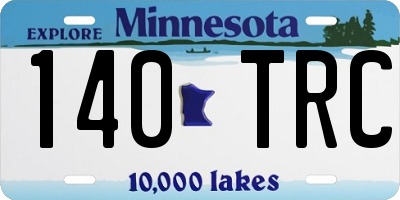 MN license plate 140TRC