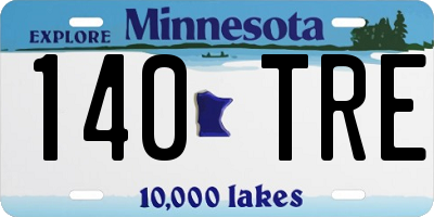 MN license plate 140TRE