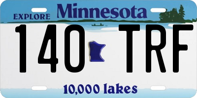 MN license plate 140TRF
