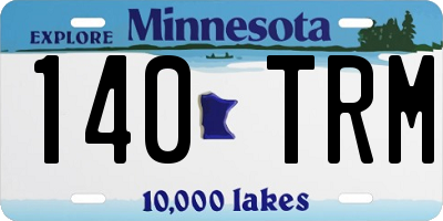 MN license plate 140TRM