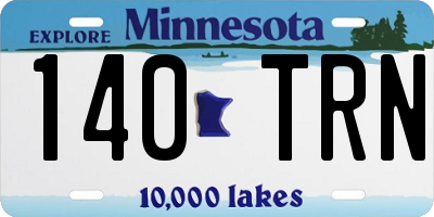 MN license plate 140TRN