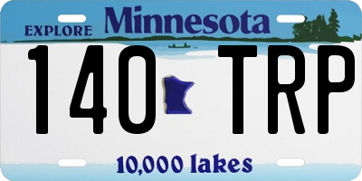 MN license plate 140TRP