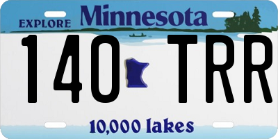 MN license plate 140TRR